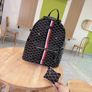 BALO DA NAM NỮ HỌA TIẾT VẢY RỒNG PHỐI SỌC KÈM VÍ NHỎ VỪA A4 SIÊU HOT WH651 - WINNIE HOUSE