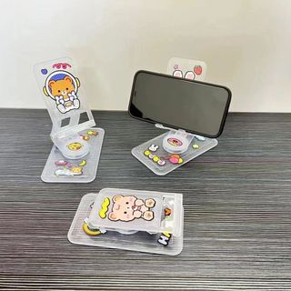 Giá Đỡ Điện Thoại Xoay Gấp Gọn Trong Suốt Hoạt Hình