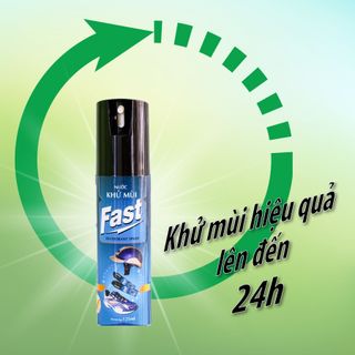 Xịt khử mùi đa năng Fast 125ml khử mùi hôi trong giày vớ, nón bảo hiểm, xe ô tô, khử mùi thuốc lá và thức ăn hiệu quả lên đến 24h - SPCa000001