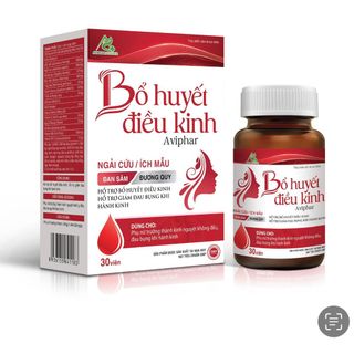 VIÊN UỐNG BỔ HUYẾT ĐIỀU KINH AVIPHAR GIÚP BỔ HUYẾT ĐIỀU KINH, GIẢM ĐAU BỤNG KINH HỘP 30 VIÊN - DƯỢC PHẨM AVIPHAR