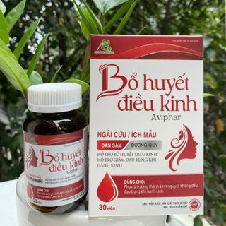 VIÊN UỐNG BỔ HUYẾT ĐIỀU KINH AVIPHAR GIÚP BỔ HUYẾT ĐIỀU KINH, GIẢM ĐAU BỤNG KINH HỘP 30 VIÊN - DƯỢC PHẨM AVIPHAR