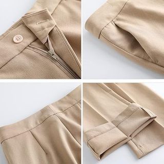 Bộ Vest Nữ 02 LỚP  SV06 sang trọng,quý phái Ôm gọn vàng Kaki