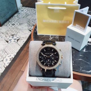 ĐỒNG HỒ NỮ CAO CẤP M KORS DÂY DA PARKER CHONOGRAP