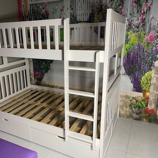 Giường tầng trẻ em có hộc kéo 1.2m x 1.93m xuất khẩu | Mã: BF 013HK | Giường Tầng DAV