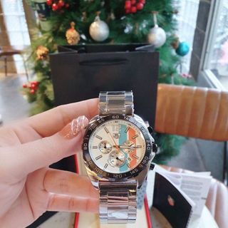 ĐỒNG HỒ NAM TRUNG CẤP TAG HEU DÂY THÉP MẶT CHONOGRAP