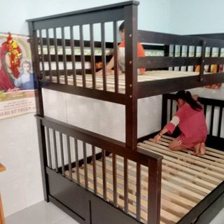 Giường tầng trẻ em có hộc kéo 1.4m x 1.93m xuất khẩu | Mã: BF 168 | Giường Tầng DAV
