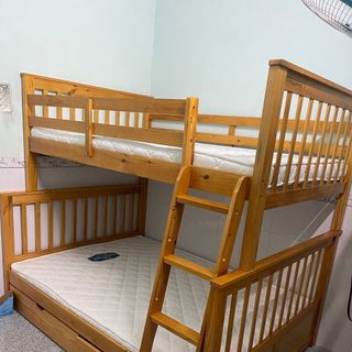 Giường tầng trẻ em có hộc kéo 1.4m x 1.93m xuất khẩu | Mã: BF 168 | Giường Tầng DAV