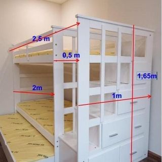 Giường hai tầng 1m x 1.92m xuất khẩu - Mã: BS ACEGK | Giường Tầng DAV