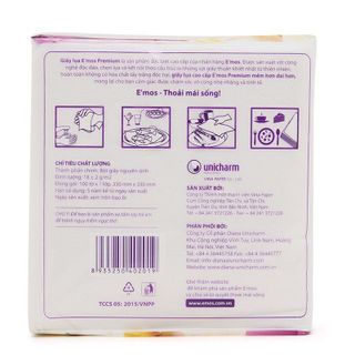 Khăn Giấy Ăn E'Mos Premium cao cấp 100 tờ