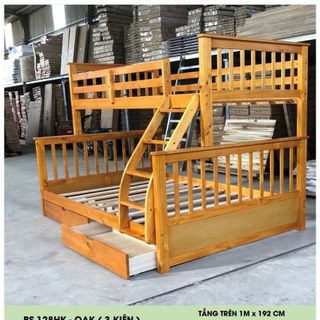 Giường hai tầng có hộc kéo 1m - 1.4M x 1.93m xuất khẩu | Mã: BF 128 | Giường Tầng DAV