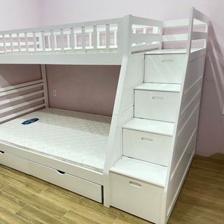 Giường tầng trẻ em có hộc kéo 1.4m x 1.93m xuất khẩu | Mã: BF 192 | Giường Tầng DAV