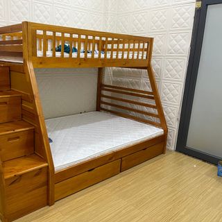 Giường tầng trẻ em có hộc kéo 1.4m x 1.93m xuất khẩu | Mã: BF 192 | Giường Tầng DAV