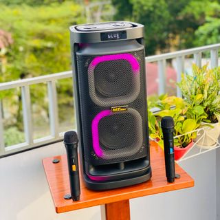 Loa Karaoke Bluetooth Đèn Led RGB Temeisheng 6620D Công Suất 200W Thiết Kế Sang Trọng Đẳng Cấp Kèm 2 Micro Karaoke Hát Nhẹ Vang Sâu