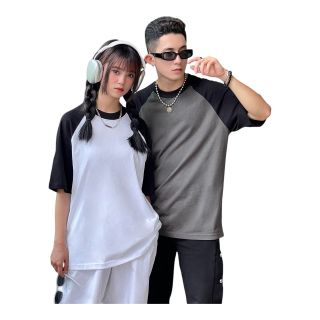 Áo Thun Trơn, Áo Thun Cổ Tròn, Áo Thun Tay Ngắn, Áo Thun Cotton Oversize Raglan 100%