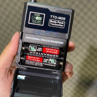 Micro Không Dây Đeo Tai TTD M09 UHF Dùng Cho Amply Loa Kéo, Mixer Loa Trợ Giảng 1 Kênh