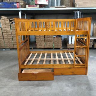 Giường tầng trẻ em có hộc kéo 1.4m x 1.93m xuất khẩu | Mã: BF 015HK | Giường Tầng DAV