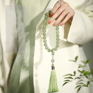 Chuỗi hạt niệm Phật, tràng hạt đọc kinh, đường kính hạt 11mm, chất liệu thủy tinh sáng bóng.