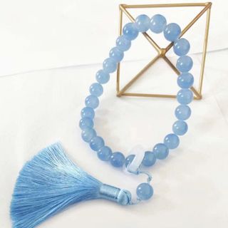 Chuỗi hạt niệm Phật, tràng hạt đọc kinh, đường kính hạt 11mm, chất liệu thủy tinh sáng bóng.