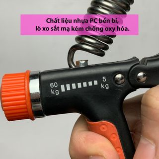 Kìm bóp luyện cơ tay, có lò xo tăng giảm trọng lực, tích hợp bộ đếm số tự động, dụng cụ tập tay tại nhà