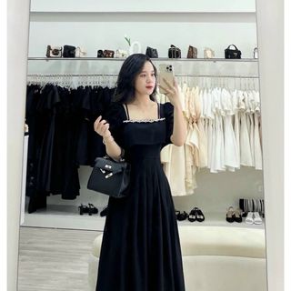 Đầm dự tiệc thiết kế dáng xoè dự tiệc chất liệu cotton lạnh, mềm mại, sang trong,thanh lịch N23