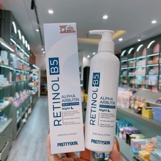 Kem Dưỡng Body Ban Đêm RETINOL B5 PRETTYSKIN, Tái Tạo, Phục Hồi & Dưỡng Trắng Da Chuyên Sâu250ml