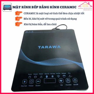 Bếp từ đơn Tarawa Nhật Bản công suất 2200W tiết kiệm điện, bảo hành 12 tháng, 8 chế độ nấu mặt kính cường lực giá sỉ