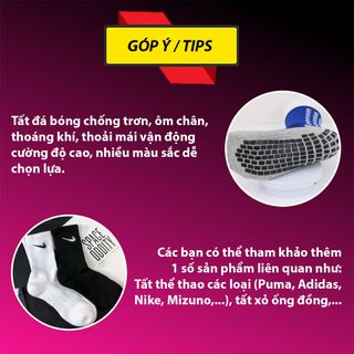 Tất bóng đá chống trơn, ôm chân thoáng hơi thoát khí, thoải mái vận động cường độ cao, tất chống trơn trượt thể thao