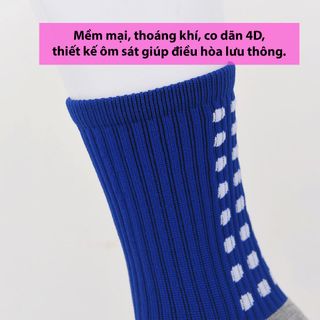 Tất bóng đá chống trơn, ôm chân thoáng hơi thoát khí, thoải mái vận động cường độ cao, tất chống trơn trượt thể thao
