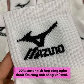 Tất vớ dệt kim N-ike, A-didas trắng đen chính hãng, tất M-izuno thể thao, vớ cổ trung nam nữ