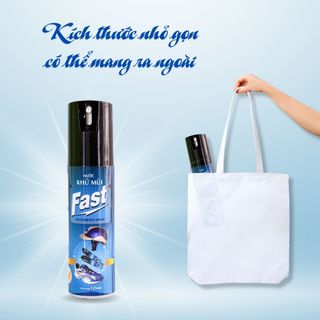 Xịt khử mùi đa năng Fast 125ml khử mùi hôi trong giày vớ, nón bảo hiểm, xe ô tô - SPCa000001