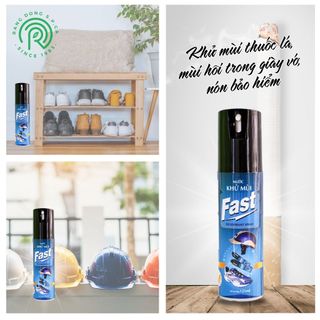 Xịt khử mùi đa năng Fast 125ml khử mùi hôi trong giày vớ, nón bảo hiểm, xe ô tô - SPCa000001