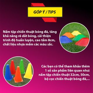 Nấm tập chiến thuật đá bóng, cải thiện khả năng dẫn bóng, chuyên nghiệp trong mỗi buổi tập, nấm tập luyện thể thao