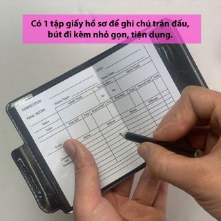 Bộ thẻ đỏ, vàng trọng tài bóng đá, kèm bút và sổ tay bọc da sang trọng, thẻ trọng tài Fifa