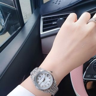 ĐỒNG HỒ NỮ THỜI TRANG RÔ LE DÂY ĐÍNH FULL HỘT NHIỀU MÀU 2