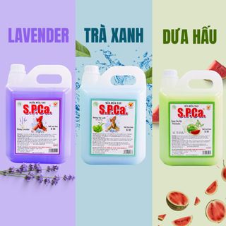 Nước rửa tay kháng khuẩn S.P.Ca can 5L rửa sạch vết bẩn, khử mùi an toàn với da tay - SPCa000007