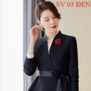 Bộ Vest Nữ 02 LỚP SV 03 sang trọng,Quý phái Tay dài Màu hồng,Đen