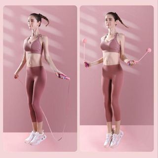 Dây nhảy thể dục không dây, hỗ trợ đốt mỡ với bóng trợ lực đàn hồi, dây nhảy tập gym, rèn luyện tại nhà
