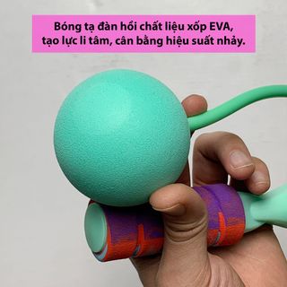 Dây nhảy thể dục không dây, hỗ trợ đốt mỡ với bóng trợ lực đàn hồi, dây nhảy tập gym, rèn luyện tại nhà