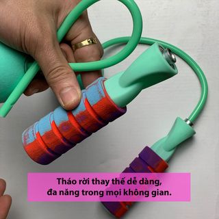 Dây nhảy thể dục không dây, hỗ trợ đốt mỡ với bóng trợ lực đàn hồi, dây nhảy tập gym, rèn luyện tại nhà