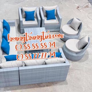 sofa nhựa giả mây cao cấp ngoài trời bàn ghế sân vườn bàn ghế nhựa giả mây ngoài trời ghế mây nhựa sofa