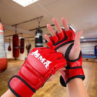 Găng tay đấm bốc MMA, chất liệu da PU chống nhăn, kháng mòn, lớp lót EVA êm ái đàn hồi, găng xỏ ngón võ thuật, UFC