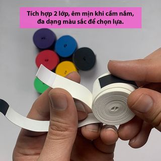 Cuốn cán vợt cầu lông, chất liệu da sáp cao cấp, chống trơn trượt tối đa, cuốn vợt cầu lông, tennis giá rẻ