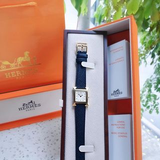 ĐỒNG HỒ NỮ CAO CẤP HEMES DÂY DA MẶT SỐ NIỀNG TRƠN VÀNG 1