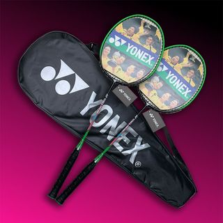 Bộ 2 vợt cầu lông Yonex, chuẩn khung cacbon 100%, siêu nhẹ và bền kèm túi đựng, vợt Yonex cao cấp chính hãng giá sỉ