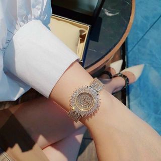 ĐỒNG HỒ NỮ CAO CẤP CHOPA FULL ĐÁ XOÀN PHA LÊ LẤP LÁNH