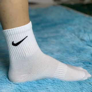 Tất vớ dệt kim N-ike, A-didas trắng đen chính hãng, tất M-izuno thể thao, vớ cổ trung nam nữ