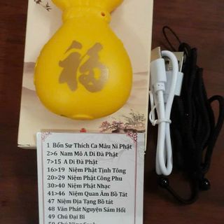 MÁY NIỆM PHẬT HÌNH TÚI VÀNG - 55 BÀI CÓ JACK THẺ NHỚ