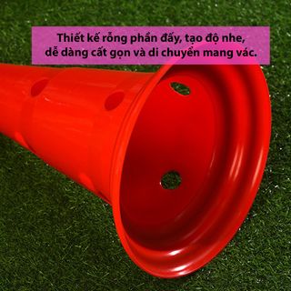 Nấm chiến thuật tập bóng đá, có lỗ xỏ gậy bổ trợ nhiều bài tập, marker khởi động chạy, nhảy, nấm chóp chướng ngại vật