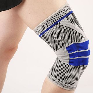 Đai xỏ bảo vệ khớp gối, chất liệu silicon cao cấp có lò xo trợ lực, băng đeo đầu gối tập gym, chạy bộ