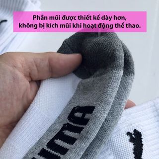 Tất thể thao cổ cao, sợi dệt thun cotton tổng hợp, êm mịn và siêu kháng khuẩn, vớ cao cấp giá rẻ